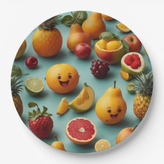 Fruit Fiesta Disposable Paper Plates Set