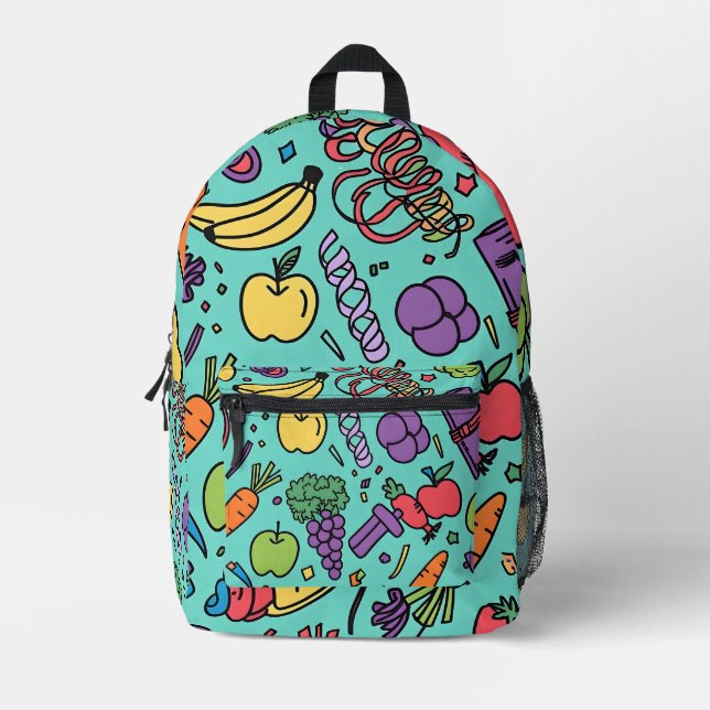 Fruit Fiesta Printed Backpack (Front)