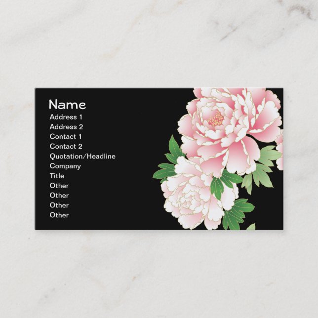 Fruit Flower Cool Cute Girly Retro Floral Business Card (Front)