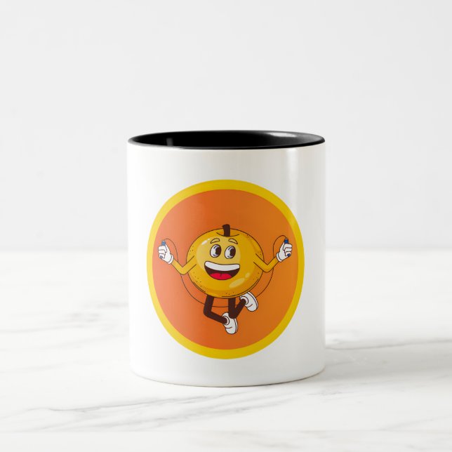 Fruit Friends Two-Tone Coffee Mug (Center)