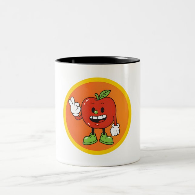 Fruit Friends Two-Tone Coffee Mug (Center)