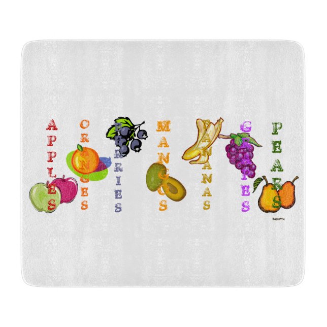 Fruit Fruits Design Graphics  Cutting Board (Front)