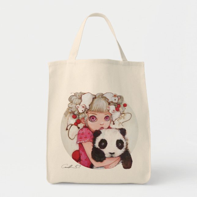 Fruit Fuzz Grocery Tote (Front)