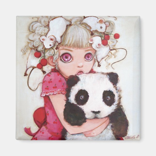 Fruit Fuzz Square Magnet (Front)