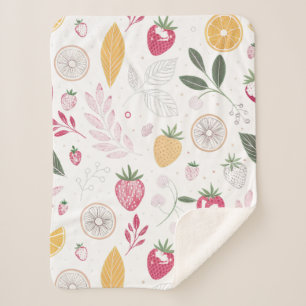 Fruit Garden Sherpa Blanket – Small