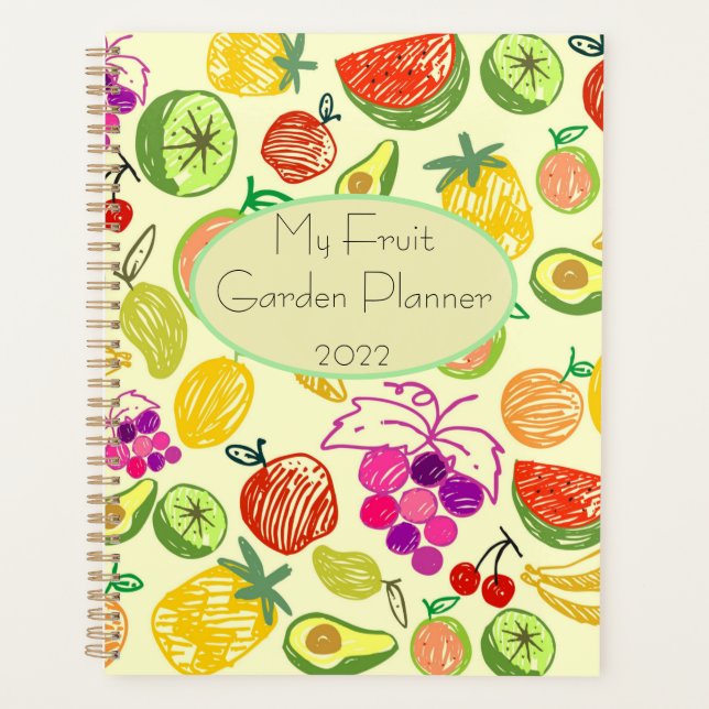 Fruit Garden Spiral Journal Planner (Front)