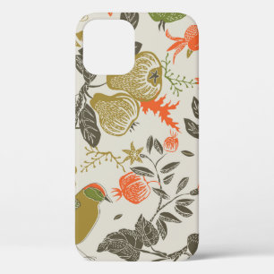 fruit garden with bird. seamless pattern iPhone 12 case