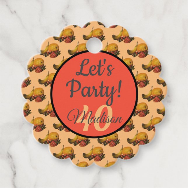 Fruit Gift / Favour Tag (Front)