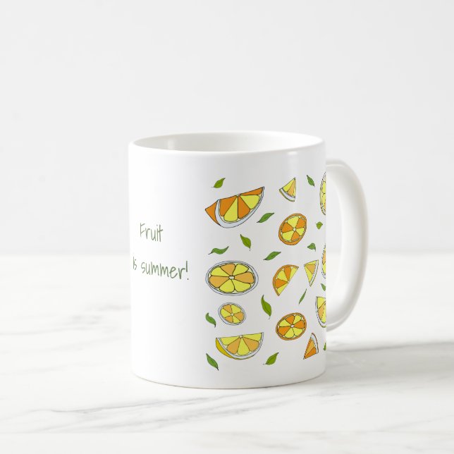 Fruit is summer Minimalist Cute  Coffee Mug (Front Right)