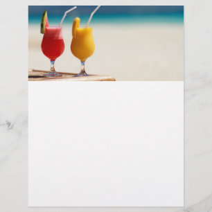 Fruit juice on the beach flyer