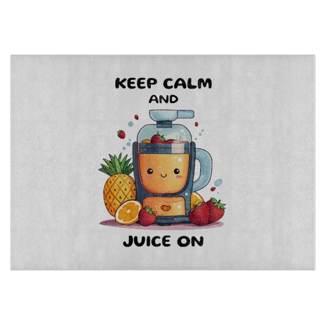 Fruit Juicer Keep Calm And Juice  Health  Cutting Board (Front)