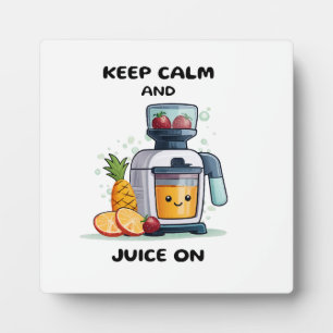 Fruit Juicer Keep Calm And Juice Health Plaque