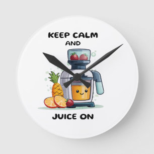 Fruit Juicer Keep Calm And Juice Health Round Clock