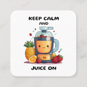 Fruit Juicer Keep Calm And Juice Health Square Business Card