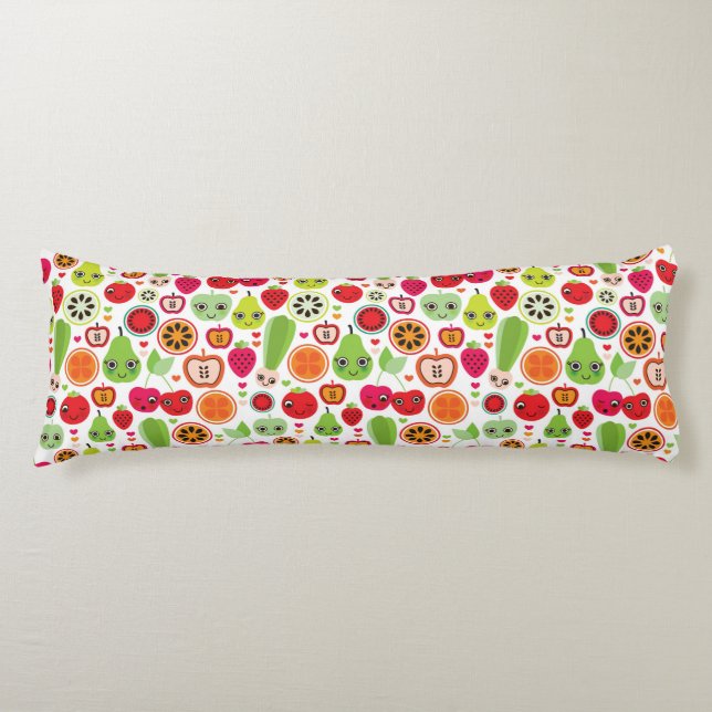 fruit kids illustration apple body cushion (Front)