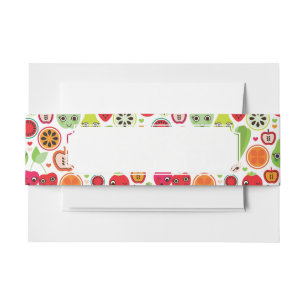fruit kids illustration apple invitation belly band