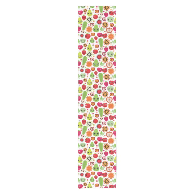 fruit kids illustration short table runner (Front)