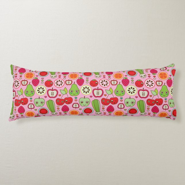 fruit kitchen illustration pattern body cushion (Front)