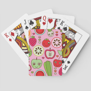 fruit kitchen illustration pattern playing cards
