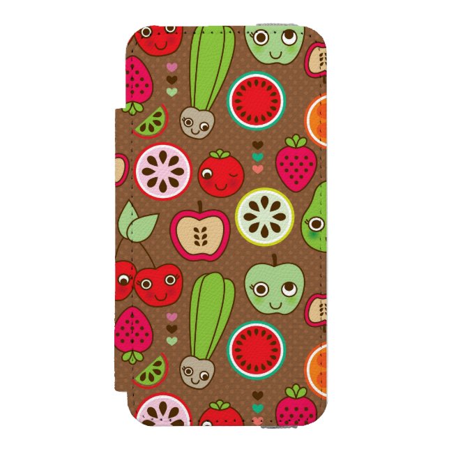 Fruit Kitchen Pattern Incipio iPhone Wallet Case (Folio Front)