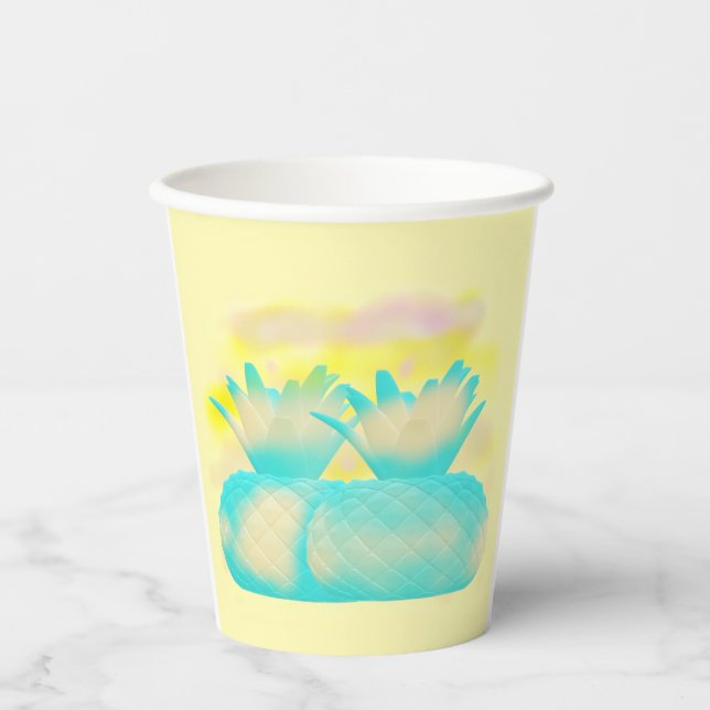 Fruit loop art misty magic pineapples paper cups (Front)
