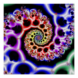 Fruit Loops Rainbow Fractal Art Poster