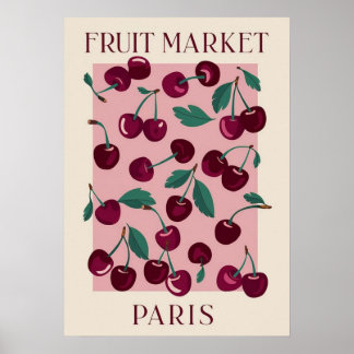 Fruit Marcket Paris | Aesthetic Paris Market Quote Poster