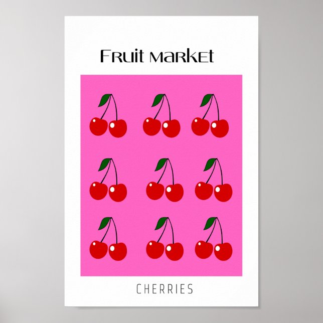 Fruit Market Cherries Poster (Front)