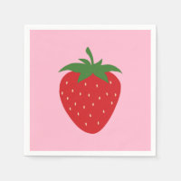 Fruit Market Pink Strawberry Food Art Modern Decor