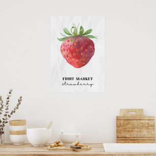 Fruit Market Strawberry  Poster