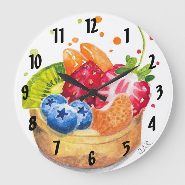 Fruit Medley Kitchen Clock (Front)