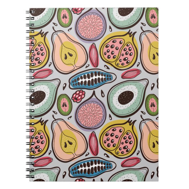 Fruit Medley: Vibrant Seamless Pattern Notebook (Front)