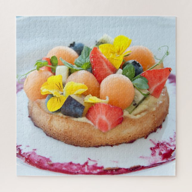 Fruit Melon Tart Dessert Jigsaw Puzzle (Vertical)