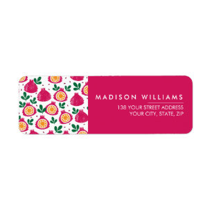 Fruit Modern Flowers Label