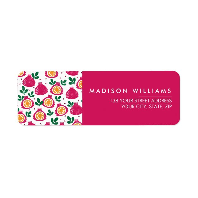 Fruit Modern Flowers Label (Front)