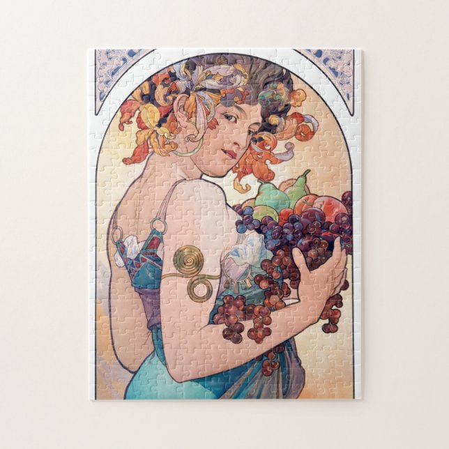 Fruit, Mucha Jigsaw Puzzle (Vertical)