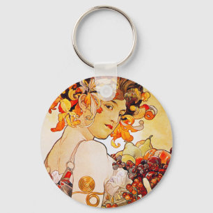 Fruit, Mucha Key Ring