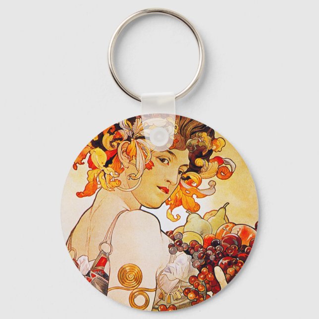 Fruit, Mucha Key Ring (Front)