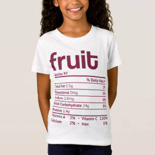 Fruit Nutrition Fact Funny Thanksgiving Christmas T-Shirt