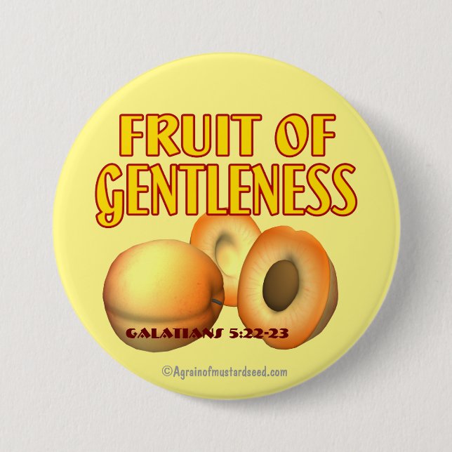 Fruit of Gentleness 7.5 Cm Round Badge (Front)