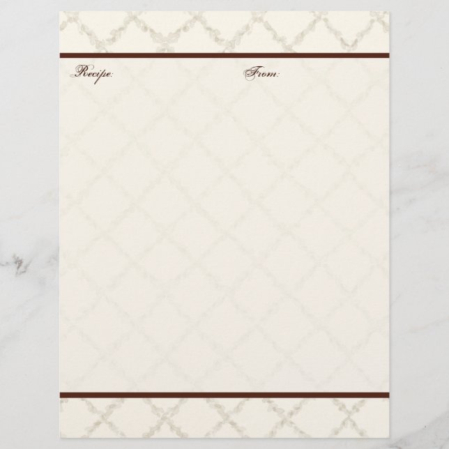 Fruit of Spirit Family Heritage Recipe Pages (Front)