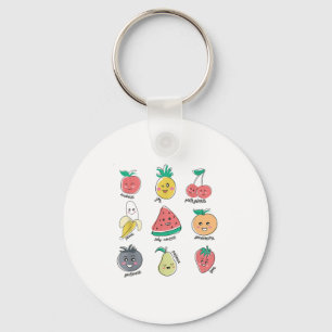 Fruit Of Spirit Virtues Cute Kawaii Christian Kids Key Ring