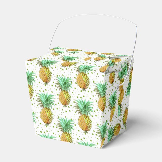 Fruit Of Summer-Pineapple Pattern Favour Box (Front Side)