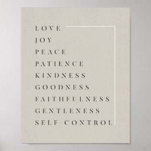 Fruit of the Holy Spirit - Galatians 5:22-23 Bible Poster
