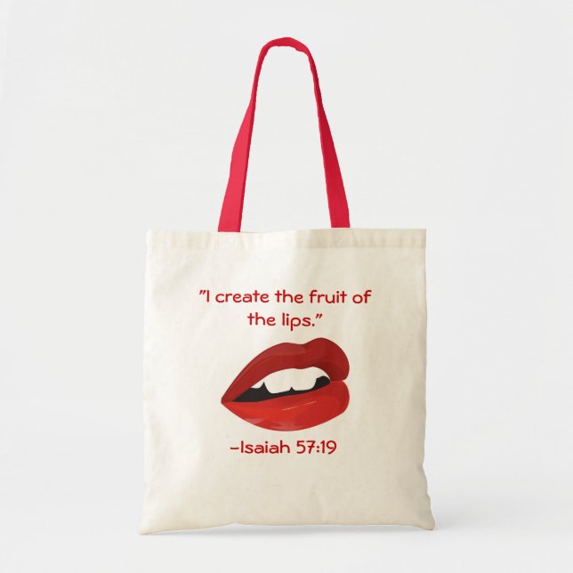 Fruit of the lips tote bag (Front)