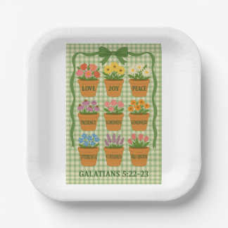 Fruit of the lSpirit Green Paper Plate