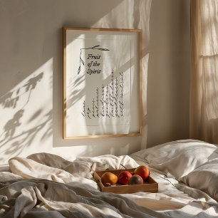 Fruit of the Spirit Bible Verse Art Poster