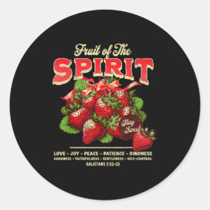 Fruit Of The Spirit Bible Verse Christian Religiou Classic Round Sticker