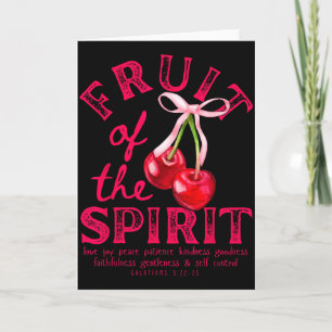 Fruit Of The Spirit Christian Coquette Pink Bow Ch Card