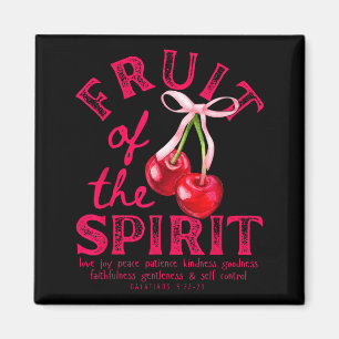 Fruit Of The Spirit Christian Coquette Pink Bow Ch Magnet